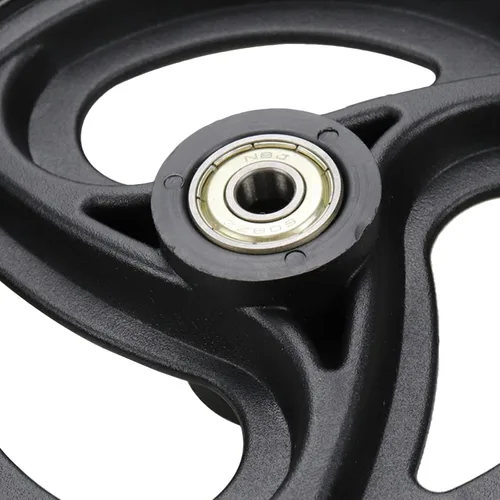 Vista 6 de Wealrit Black Solid Walker Wheels Reemplazo – Ruedas rodantes de 6 pulgadas (paquete de 2)