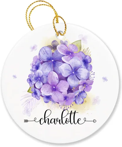 Vista 37 de Adorno personalizado de flor de azalea para la primera Navidad, adorno personalizado de Azalea 1ª Navidad, recuerdo de flores para amigos, regalo