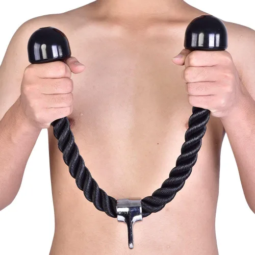 Vista 8 de Yosoo Health Gear - Cuerda de tríceps de nailon resistente para gimnasio
