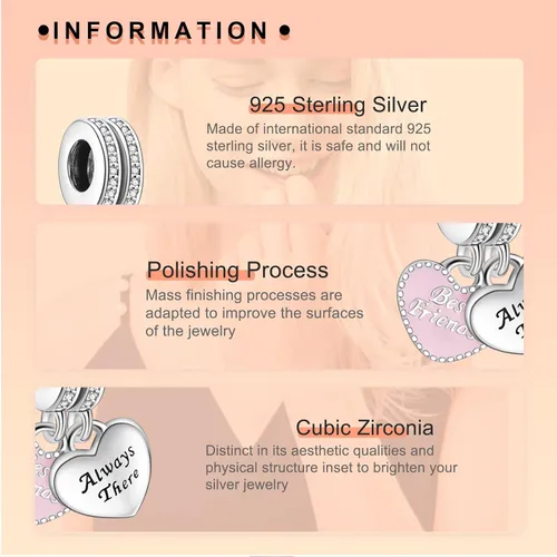 Vista 3 de NJXINJIABO 925 Sterling Silver Family Charms for Bracelets and Necklaces Love Dangle Pendants Beads Charms Jewelry Gift for Women Girls