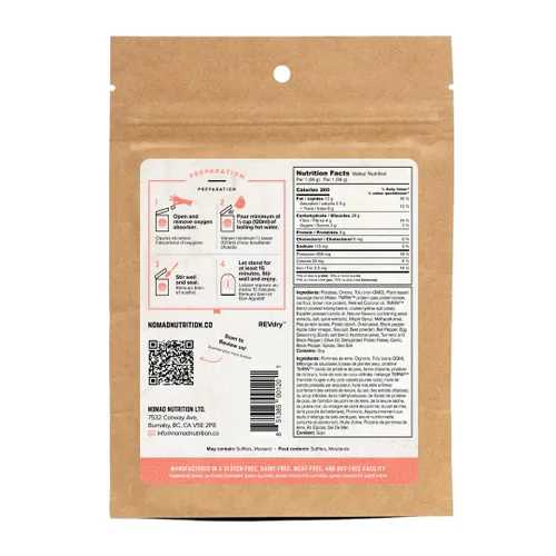 Vista 2 de Nomad Nutrition Southwest Breakfast Skillet - Comida de senderismo liofilizada instantánea para mochileros y campamentos, comidas de senderismo a