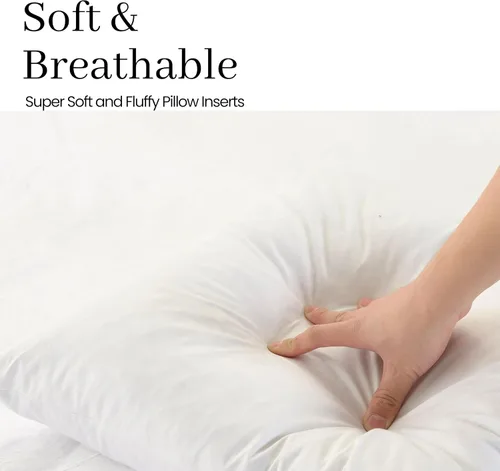 Vista 4 de Almohadas Almohada alternativa de plumón Almohadas de cama Inserto de almohada de cojín de sofá Almohadas decorativas para interiores