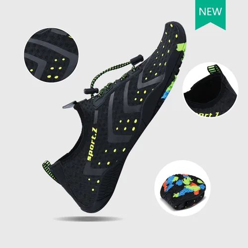 Vista 3 de Zapatos de agua para mujeres y hombres, zapatos de playa, zapatos de natación, zapatos descalzos, zapatos de senderismo, surf y caminar