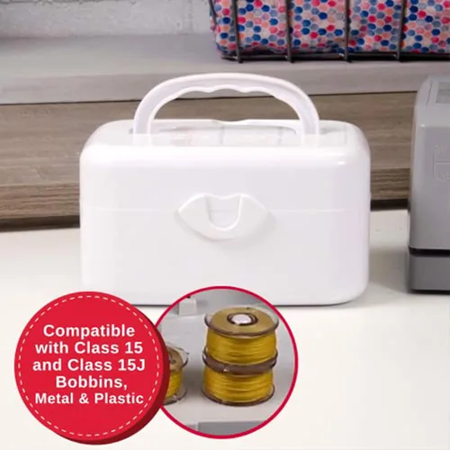 Vista 4 de SINGER Bobinadora portátil Máquina de bobinado de bobina compacta y fácil de usar con apagado automático Compatible con bobinas de clase 15 y 15J