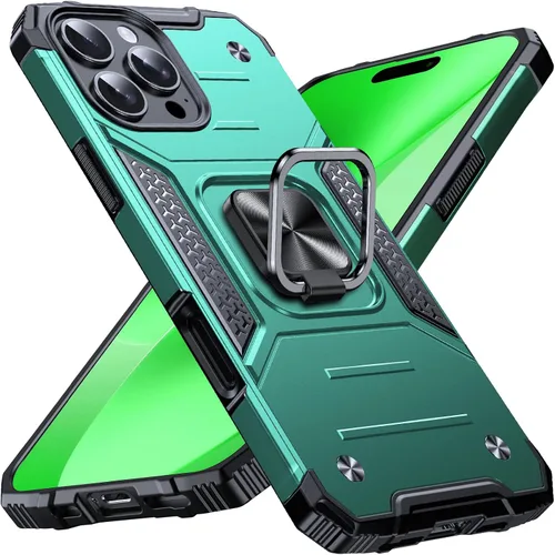 Vista 78 de Anqrp Funda resistente para iPhone 6/7/8/SE/SE2 con soporte de anillo mejorado y agarre, grado militar, a prueba de golpes, resistente y robusta