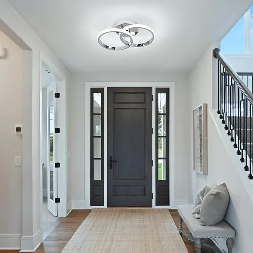 Vista 8 de CANEOE Lámparas de Techo LED Redondas Modernas, 6000K Blanco Frío, Lámparas de Techo para Pasillo, Luces de Techo Cerca del Techo para Baño