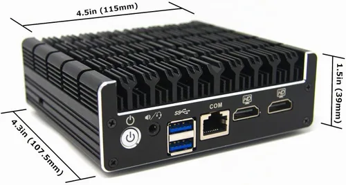 Vista 4 de Protectli Vault FW4B - 4 puertos, microdispositivo cortafuegos/mini PC - Intel Quad Core, AES-NI, 4 GB de RAM, 32 GB mSATA SSD