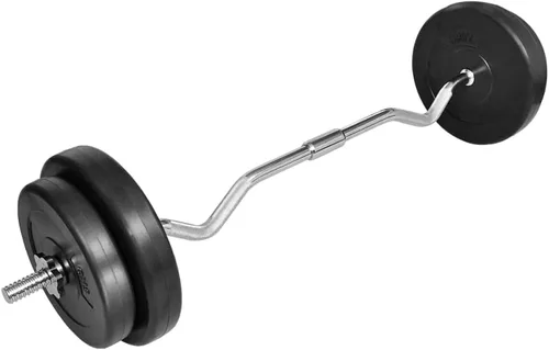 Vista 2 de Barra de rizo con pesas de 66.1 libras, juego de pesas ajustables para hombres y mujeres, entrenamiento de fuerza, gimnasio en casa