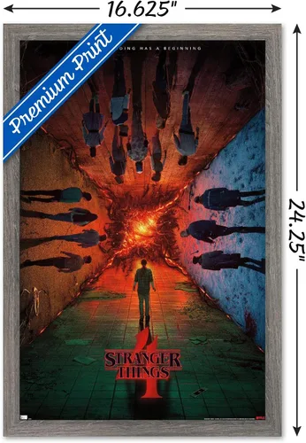 Vista 3 de Trends International Netflix Stranger Things: Temporada 4 - Póster de presentación con el grupo, para pared, de una hoja, 14.725 x 22.375 pulgadas