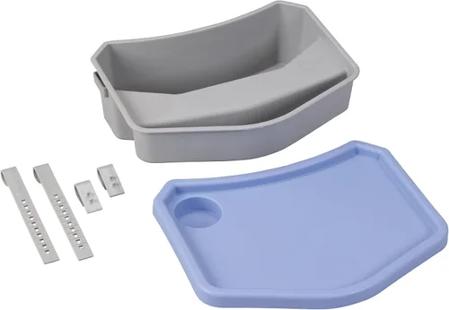 Vista 4 de Drive Medical RTL10131 E-Z Walker Caddy con bandeja, gris/azul