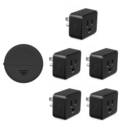 Vista 152 de Remote Switch Outlet,NineLeaf Remote Control Outlet Plug with Switch Wireless On/Off Light Switches Wall Mounted,15A/1500W LED,TUV List,No Wiring