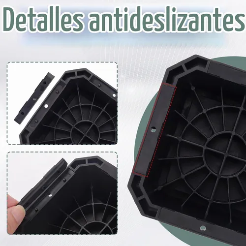 Vista 6 de BTSD-home Elevadores de cama de 1 pulgada resistentes para muebles, para sofá, mesa y silla, color negro, paquete de 4 1.0 in