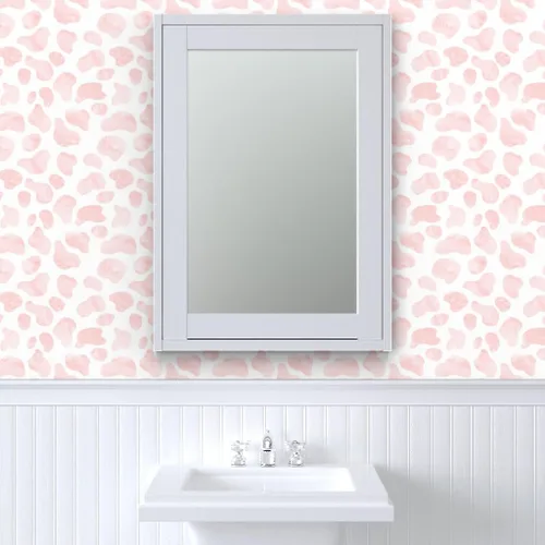 Vista 9 de Papel tapiz para despegar y pegar, papel tapiz extraíble personalizado con diseño de vaca, acuarela, rosa, animal, granja, para bebé Spoonflower