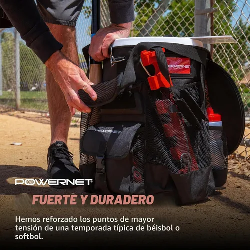 Vista 6 de PowerNet Baseball Softball Coaching Bucket Caddy Cover, Multiple Pockets Carry Gameday Essentials, 3 Styles for 6 Gallon Bucket Organization