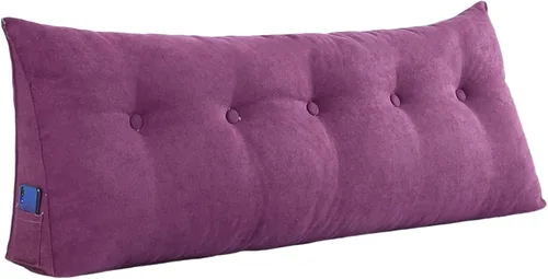 Vista 4 de Almohadas de cuña para sentarse en la cama, almohadas de lectura, almohada triangular con funda de almohada extraíble, cojín de respaldo para sofá
