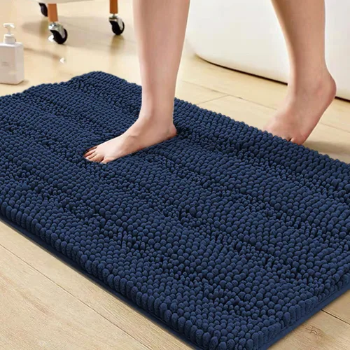 Vista 171 de Turquoize Alfombra de baño de chenilla de lujo para baño, extra absorbente, alfombra de ducha de microfibra antideslizante para baño, alfombra Aqua