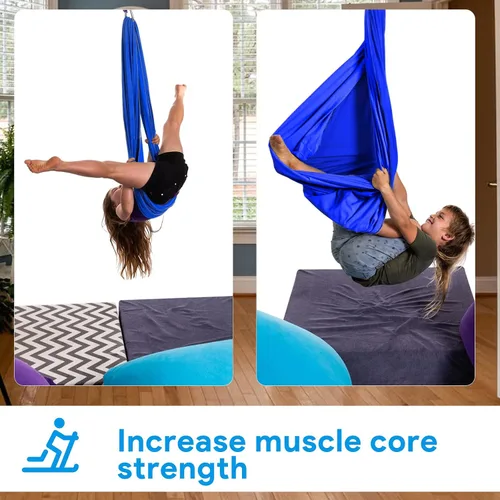 Vista 7 de Satisure Columpio sensorial, columpio de terapia para niños y adultos, columpio para acurrucarse en interiores y exteriores, hamaca columpio