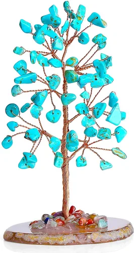 Vista 8 de QINJIEJIE Árbol de Chakra Natural de Cristal Árbol de la Vida Dinero para Decoración de Escritorio Piedra de 7 Chakras para Energía Positiva