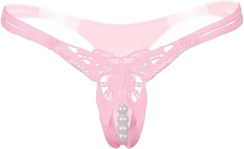 Vista 6 de Tanga de cintura baja con bordado de mariposa para mujer 6 Pack-Multicolor