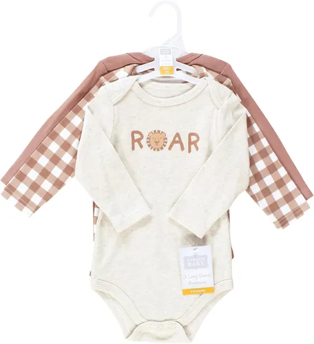 Vista 89 de Hudson Baby Body unisex de algodón de manga larga para bebé, leopardo rosa rojo
