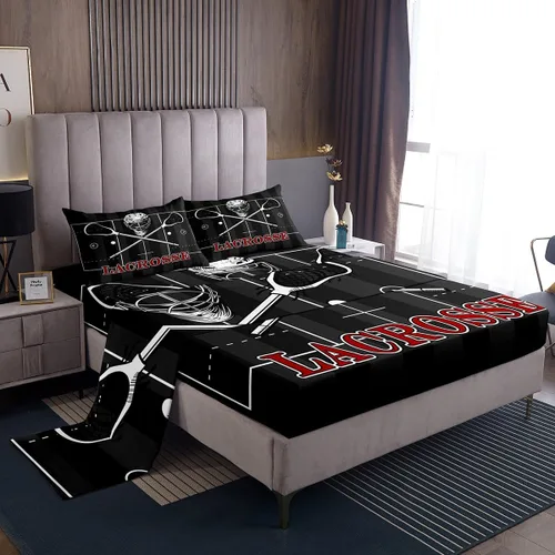 Vista 20 de Manfei Juego de sábanas de baloncesto para niños, tamaño individual, juego de ropa de cama temática deportiva para decoración de habitación de niños