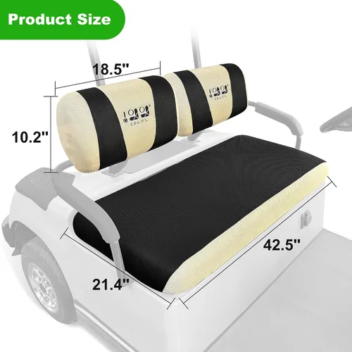 Vista 3 de Funda de asiento de carrito de golf, transpirable, lavable, fácil de instalar, tela de malla, funda de asiento de carrito de golf para Yamaha G2 G9