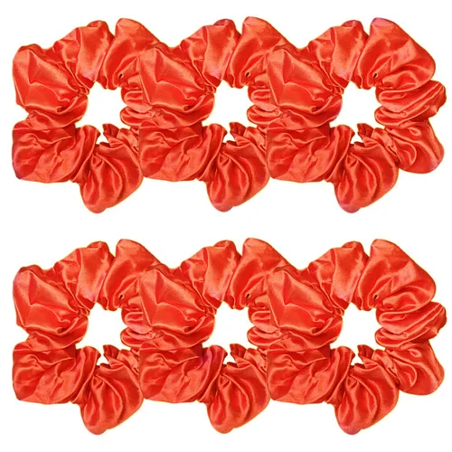 Vista 31 de 6 coleteros de seda satinada – Ligas suaves para el cabello, bandas para el cabello de moda, lazos, pulseras elásticas y soportes para cola