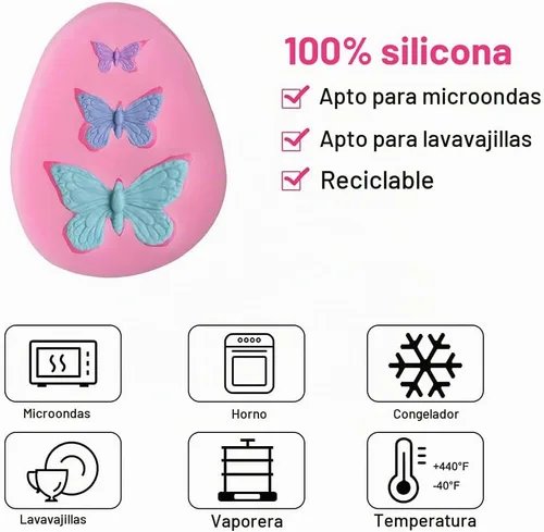 Vista 3 de Molde de mariposa de silicona para Chololate Mariposa Fondant Candy Molds Molde para hornear pasteles caseros DIY