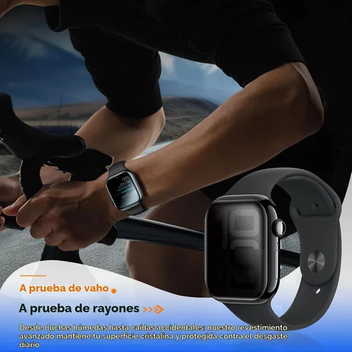 Vista 8 de LK 4Pack for Apple Watch Series 12/11/10 46mm Privacy Screen Protector Negro