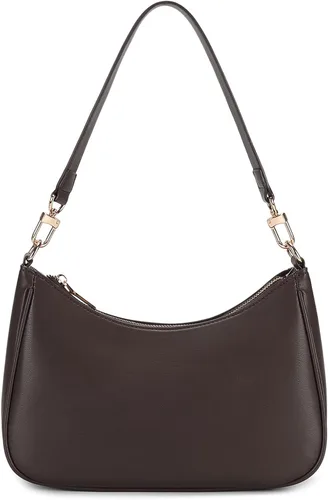 Vista 7 de CYHTWSDJ Bolsos de hombro para mujeres, lindo bolso tote tipo hobo con cierre de cremallera y mini cartera de mano Nailon Negro
