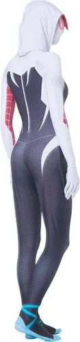 Vista 2 de Disfraz de superhéroe de elastano para mujer de cuerpo completo disfraz de Zentai para Halloween y niños