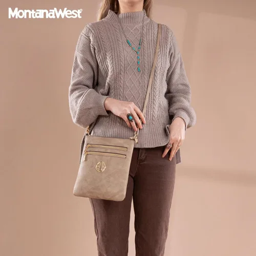 Vista 88 de Montana West Bolsos cruzados para mujer con múltiples bolsillos y correa ajustable