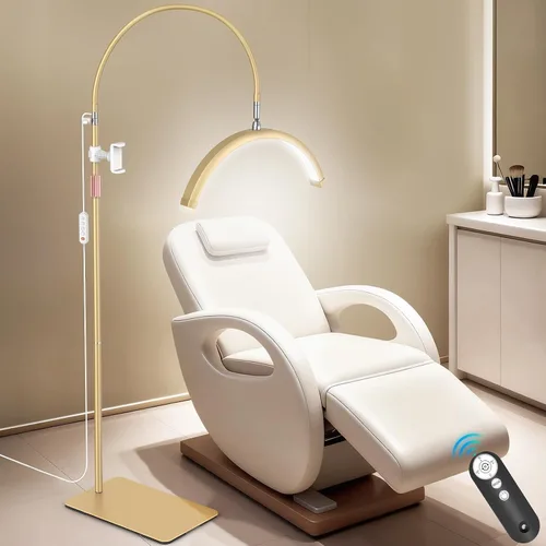 Vista 10 de Luz de media luna para tecnología de pestañas, lámpara de pestañas flexible con soporte para teléfono para arte de pestañas, tatuajes de uñas