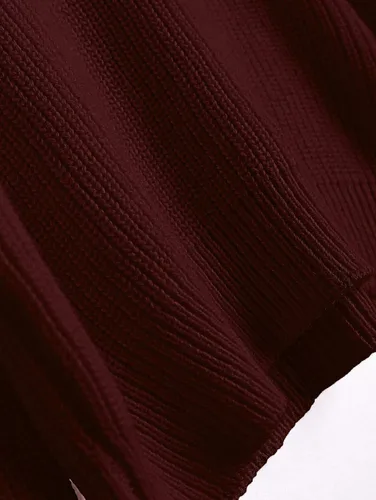 Vista 4 de ZAFUL Women Off Shoulder Sweater Long Sleeve Knit Sweater Loose Pullover Jumper Tops