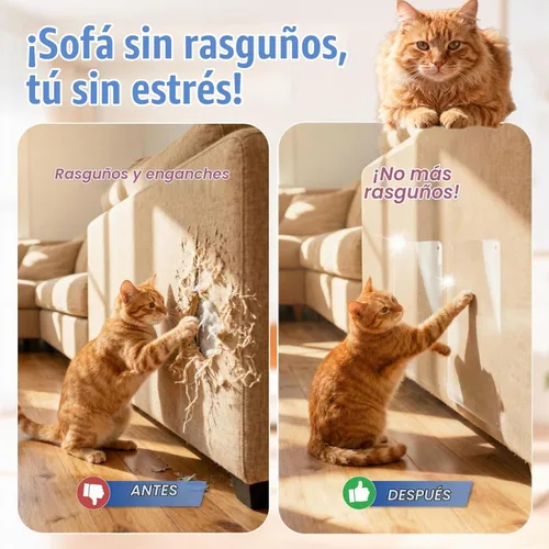 Vista 6 de 24 protectores de muebles de arañazos para gatos, protectores de sofá de doble cara para proteger los arañazos de las garras de los gatos, hojas