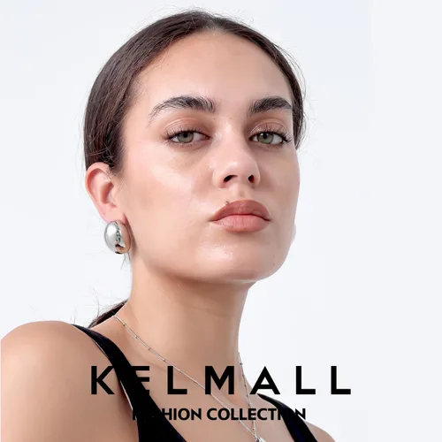 Vista 5 de KELMALL Chunky Gold Hoop Statement Earrings for Women, Thick 18K Gold Plated Open Hoop Lightweight 925 Sterling Silver Post