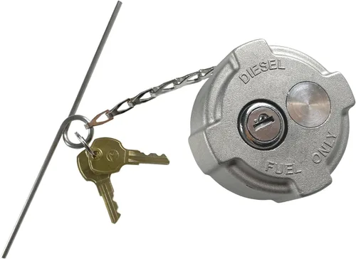 Vista 4 de Tapa de combustible diésel con bloqueo de 2 3/8 pulgadas compatible con camiones Freightliner M2 semi pequeños FTA-C-13 2002 y más, con junta