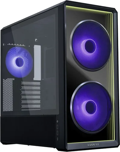 Vista 11 de Lian Li LANCOOL 217 INF Infinity Mirror Carcasa de Computadora, Torre Media ATX con 3 Ventiladores Preinstalados, 2x170mm Ventiladores ARGB
