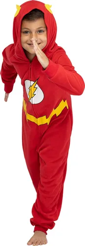 Vista 3 de DC Comics - Disfraz de superhéroe con capucha para niño grande