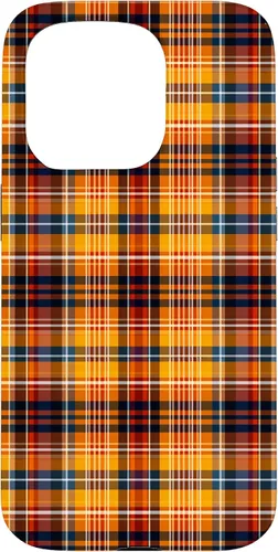 Vista 14 de Tartan Fall Plaid Halloween Orange Black Thanksgiving Autum Case for iPhone 16