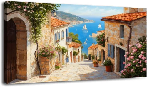 Vista 18 de Lienzo decorativo de 20 x 40 pulgadas, arte de pared de viñedo, paisaje, toscana, Italia, naturaleza, desierto, fotografía, cuadros enmarcados
