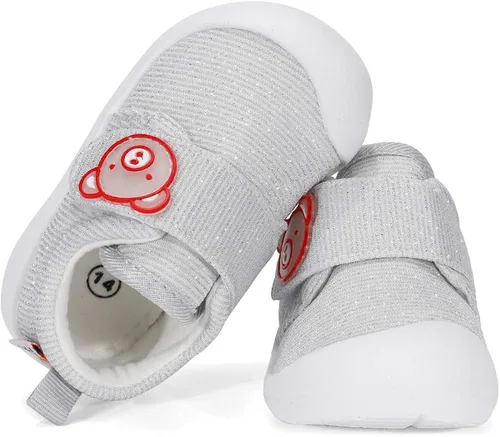 Vista 5 de Zapatos de bebé para niños y niñas, primeros caminantes, animales lindos, tenis para niños pequeños, suela de goma
