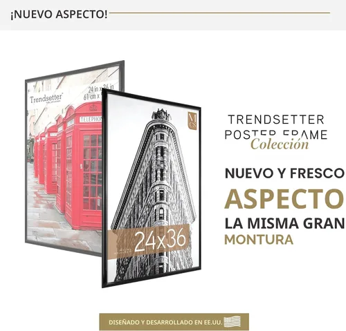 Vista 2 de MCS , Negro 24 x 36 pulgadas trendsetter cartel marco, 24 x 36