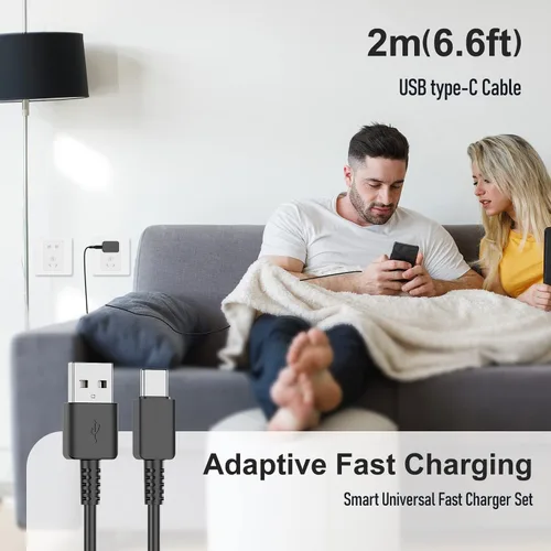 Vista 7 de Cargador USB C Samsung de carga rápida para teléfono Android tipo C de 6.6 pies para Samsung Galaxy Phone
