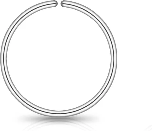 Vista 50 de LUCKYJEWUS Small Thin Gold or Sterling Silver Nose Ring Hoop for Women, Tiny Nose Piercing jewelry