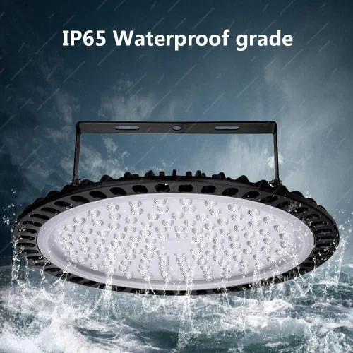 Vista 8 de Viugreum Paquete de 10 luces LED UFO de 500 W, 50000 lúmenes, 6500 K, luz diurna blanca ultra fina, iluminación LED de almacén, IP65 impermeable