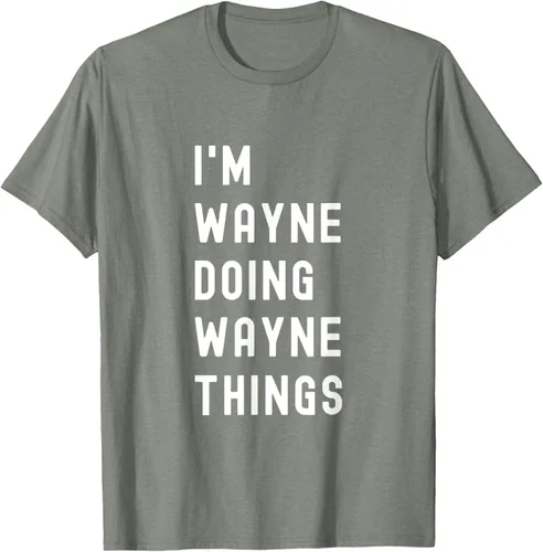 Vista 30 de Camiseta I'm Wayne Doing Wayne Things, Negro