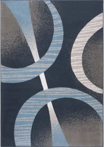 Vista 6 de Home Dynamix Premium Indus - Alfombra moderna para área, color azul medianoche, gris, 1'9"x7'2" Azul/Gris