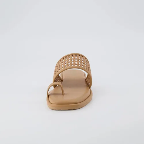 Vista 3 de CUSHIONAIRE Sandalia de punto con anillo para el dedo del pie para mujer + espuma viscoelástica, anchos disponibles