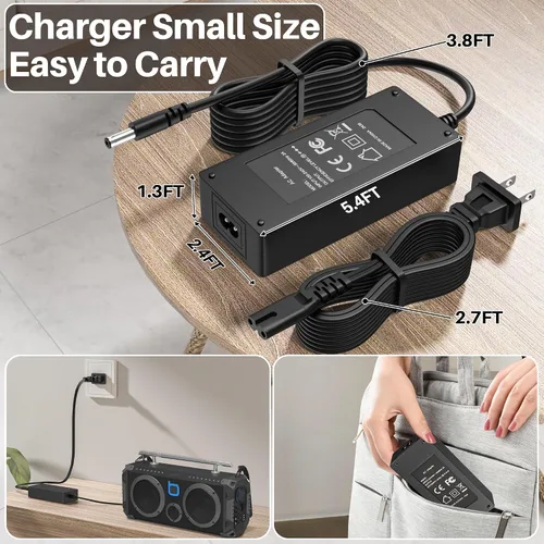 Vista 7 de Cable de alimentación DC de 22 V compatible con Bumpboxx Flare 8 200 vatios máx. 200 W, cable de alimentación inalámbrico portátil para altavoz
